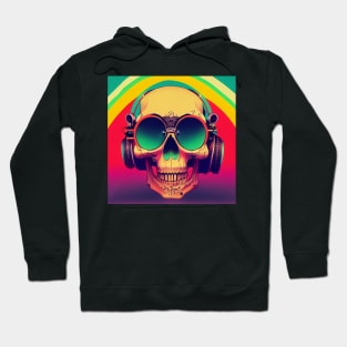 Retro Jams Skull With Headphones Hoodie